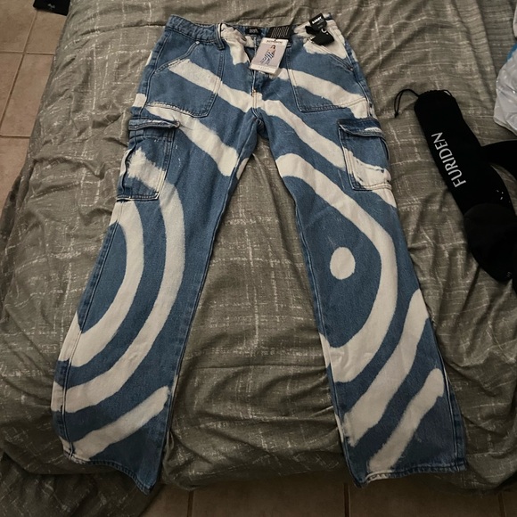 Denim - Circle design boyfriend jeans